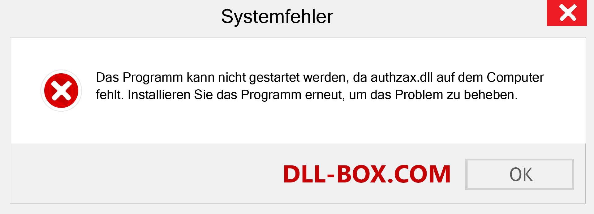 authzax.dll-Datei fehlt?. Download für Windows 7, 8, 10 - Fix authzax dll Missing Error unter Windows, Fotos, Bildern