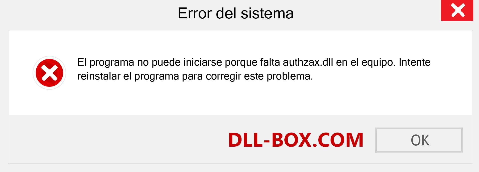 ¿Falta el archivo authzax.dll ?. Descargar para Windows 7, 8, 10 - Corregir authzax dll Missing Error en Windows, fotos, imágenes